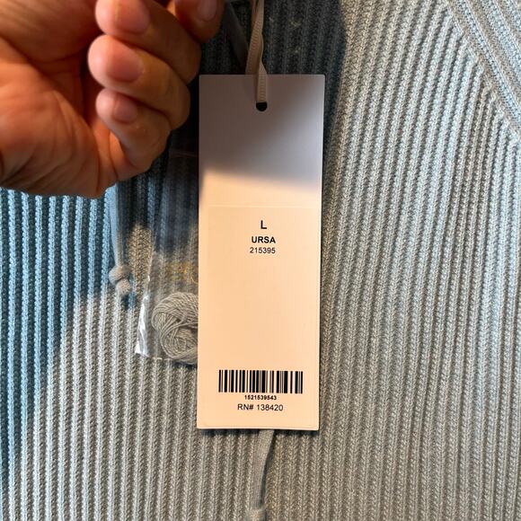 Etcetera Ribbed Knit Midi‎ Sweater Dress Size Large Wool Blend Blue New *Flawed - Picture 5 of 9